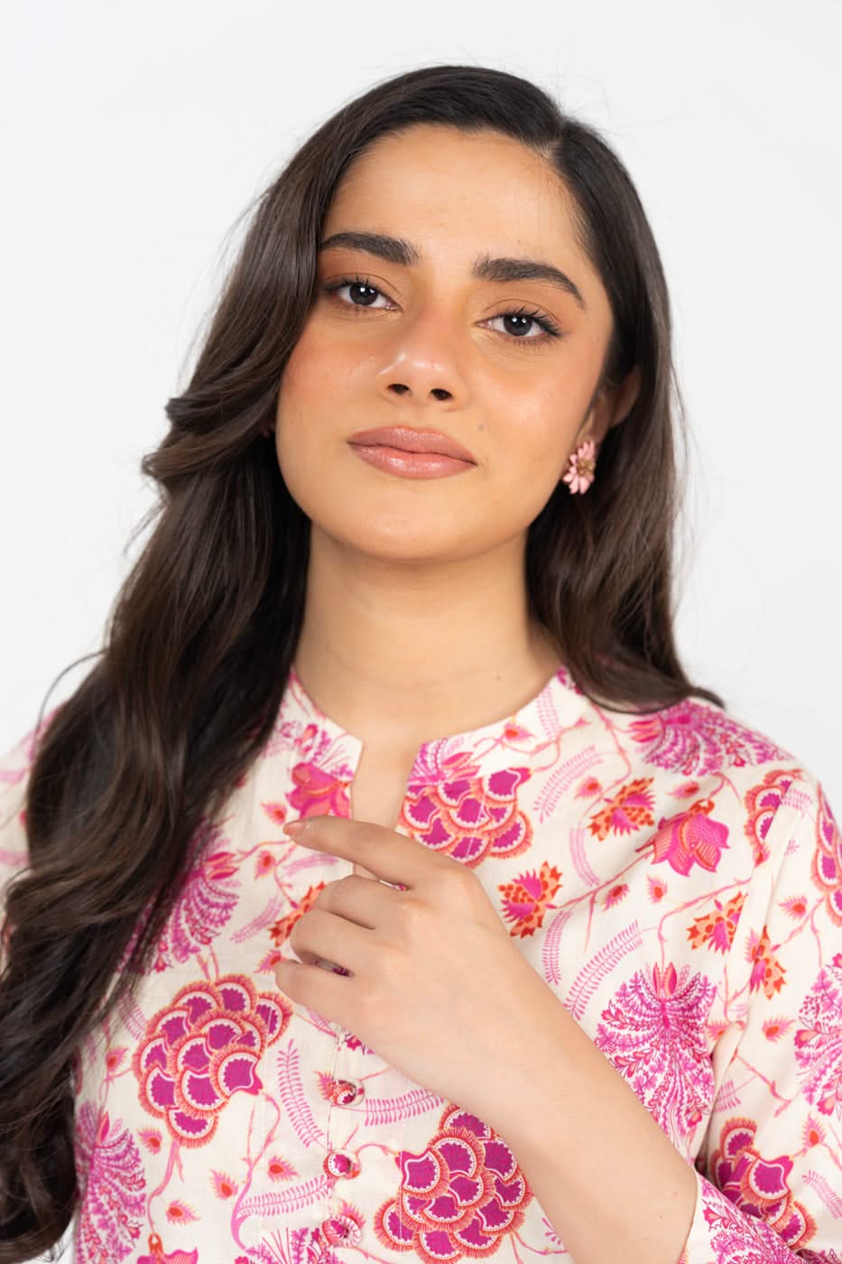 Stitched - 3 Pc Printed Cambric Outfit