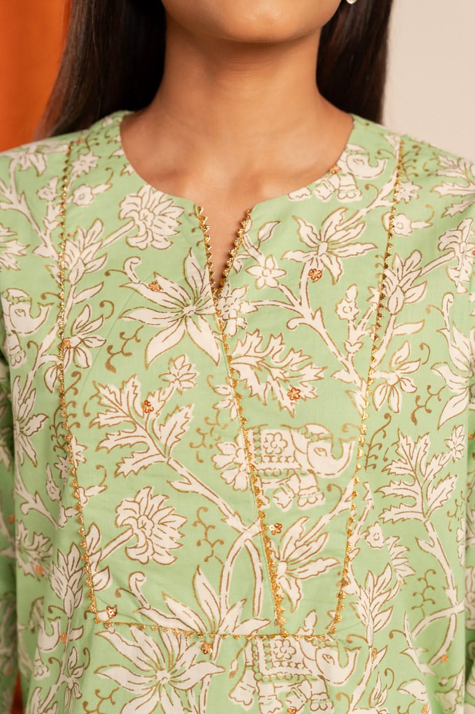 Stitched - 3 Pc Embroidered Irish Outfit