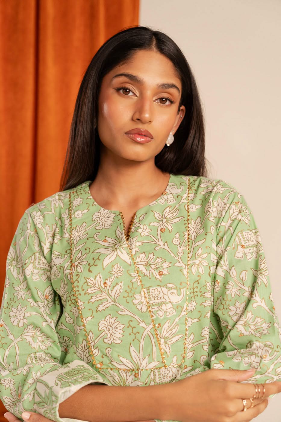 Stitched - 3 Pc Embroidered Irish Outfit