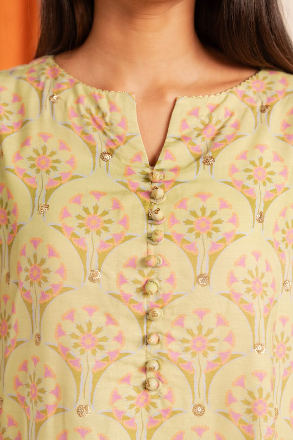 Stitched - 2 Pc Printed Embroidered Raw Silk Outfit